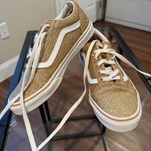 Women’s Glitter Tan & White Sneakers